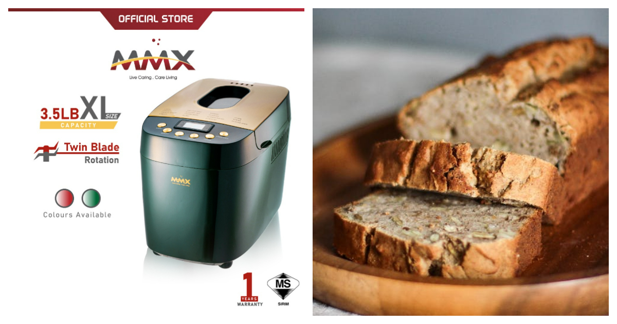 MMX Bread Maker Size XL (3.5lb) MMXBM-3000G (Green/Red) 
