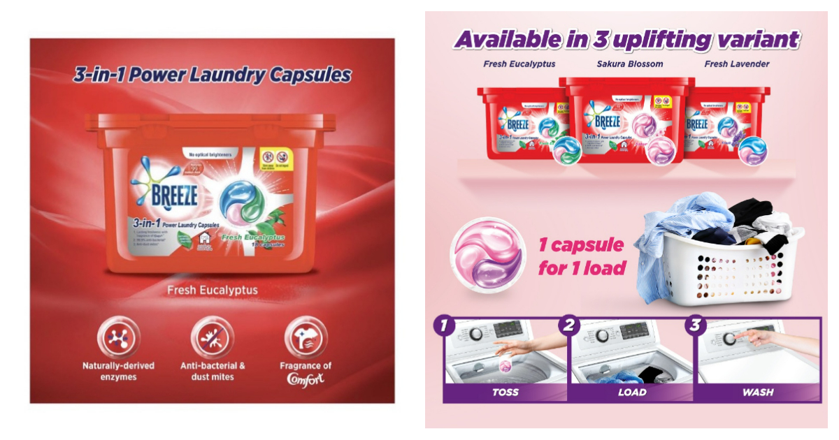 Breeze 3-in-1 Power Laundry Capsules