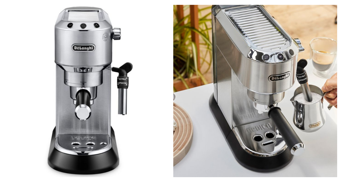 De’Longhi Dedica Style Sleek Metal – Pump Espresso Coffee Machines 