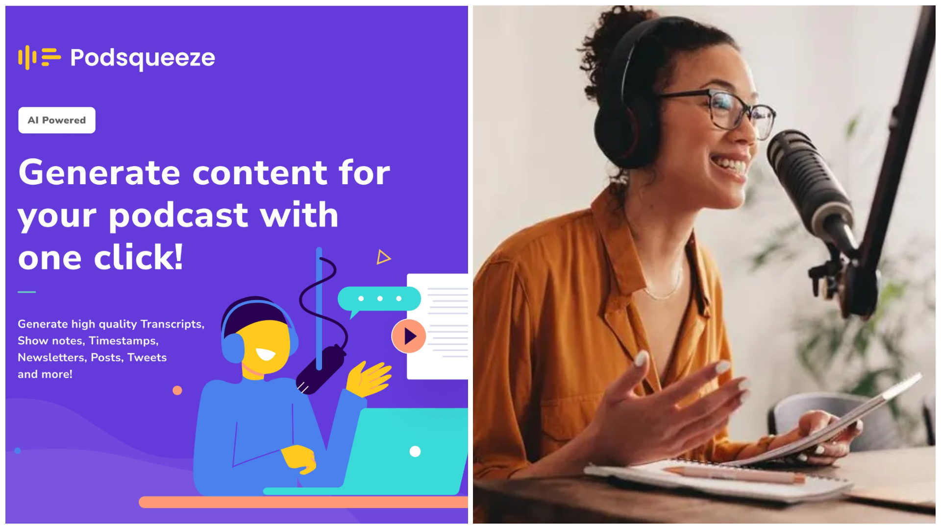AI Podcast Tool - Podsqueeze