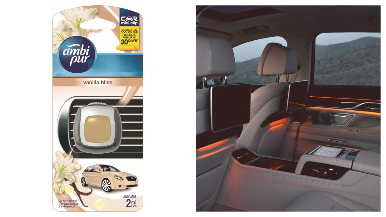 AMBI PUR Car Mini Clip Vanilla Bliss Car Air Freshener 2.2ml