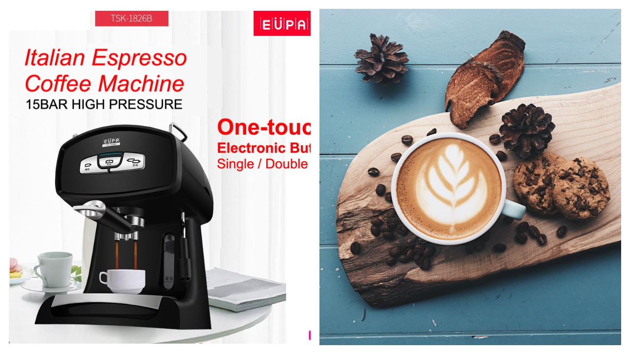 Eupa TSK-1826B4 One-Touch Electronic Button Espresso Machine