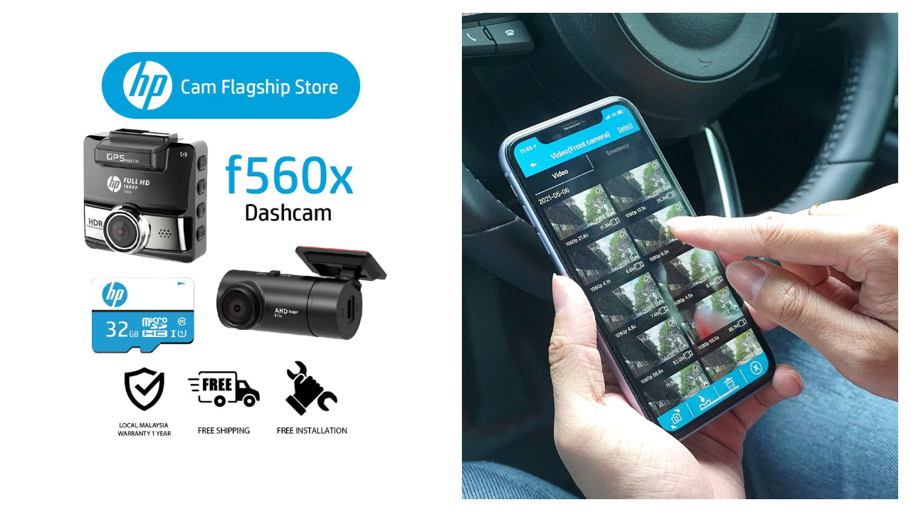 HP F560X Dash Cam Car Recorder Sony IMX307 Starvis & HDR Sensor