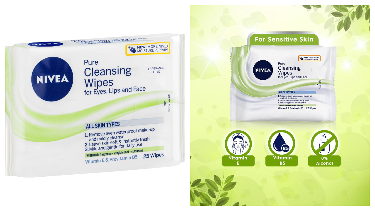 NIVEA Face Cleanser (Pure) Cleansing Wipes