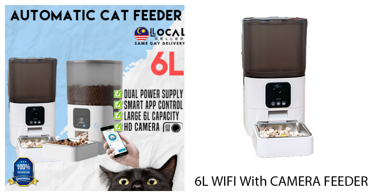 LOKI 6L WIFI or HD Camera Automatic Pets Feeder