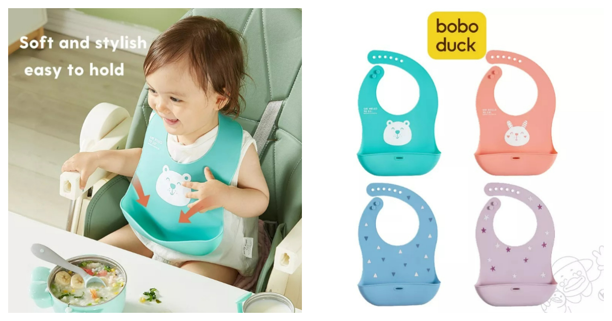 Boboduck Baby Adjustable Waterproof Silicone Bib