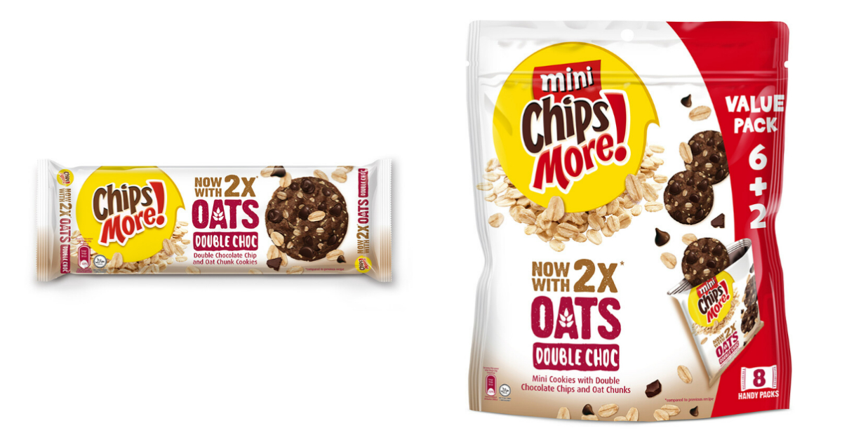 ChipsMore! Oats 20% Double Choc Chocolate Chip Cookies