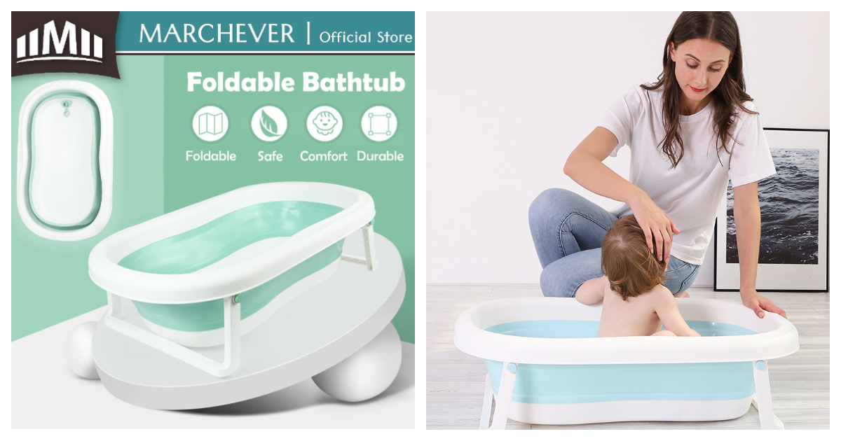 Marchever Foldable Bathtub Baby Bath Tub