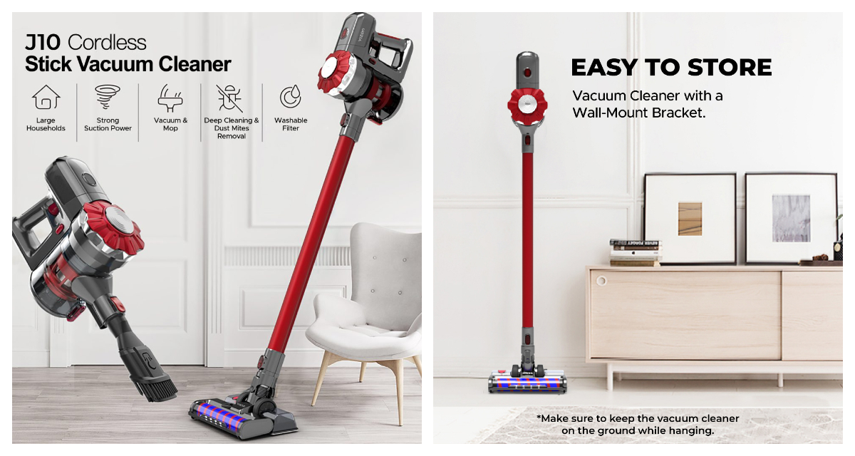 Vizon J10 Cordless Stick Vacuum Cleaner 22,000PA Handheld Mop and Vacuum 2 in 1