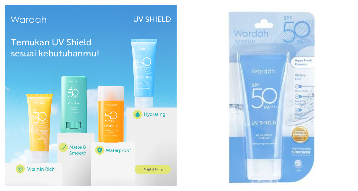 WARDAH UV Shield Aqua Fresh Essence SPF 50 & PA ++++