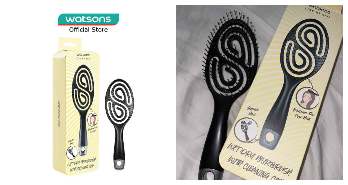 WATSONS Wet Dry Hairbrush With Cleaning Cap 1S