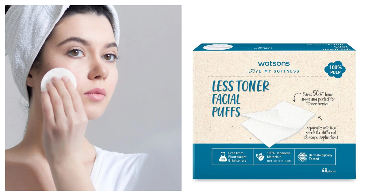 WATSONS Less Toner Facial Puffs