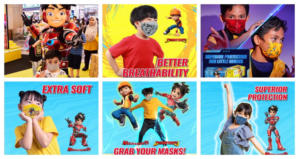 Neutrovis MONSTA BOBOIBOY 4-Ply Premium Kids Face Mask 30s – Elemental Hero Edition
