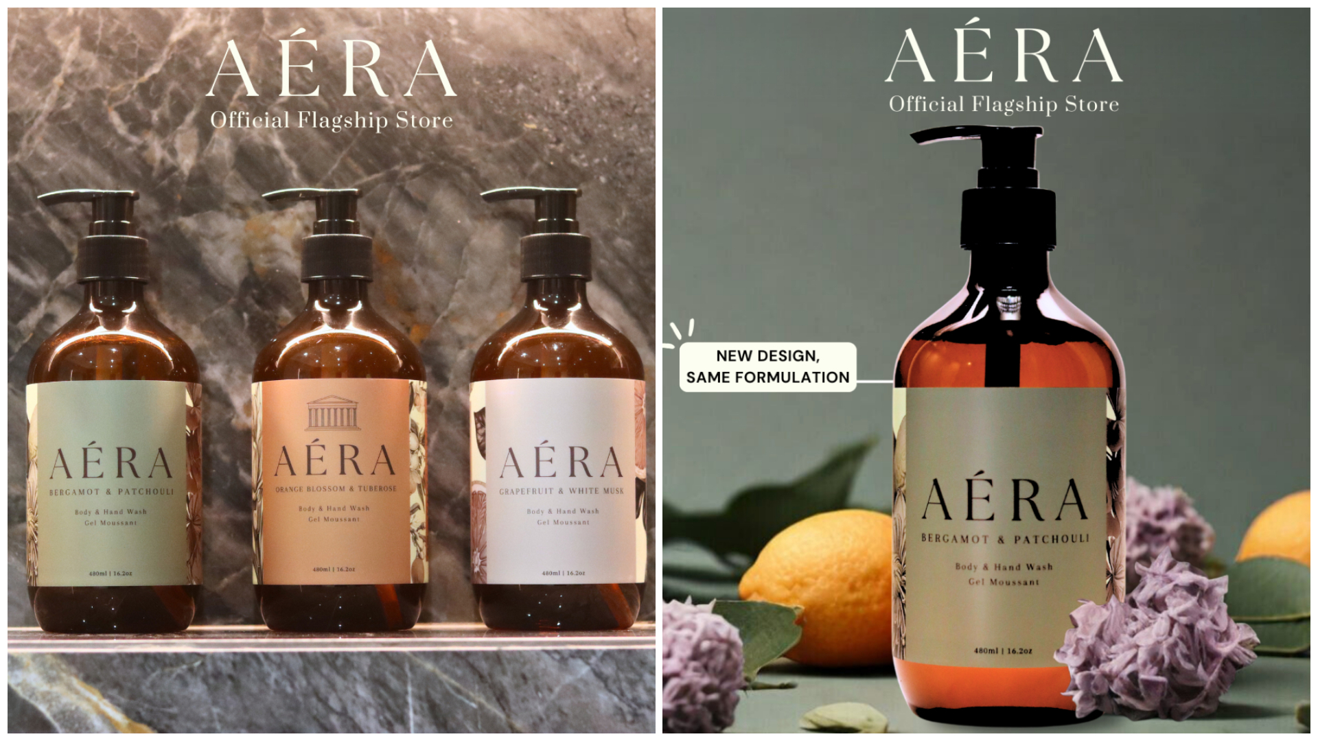 Aera Moisturising Calendula Body Wash (Bergamot & Patchouli Scent)